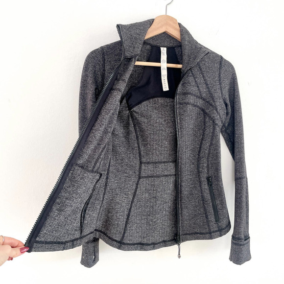EUC Lululemon Define Jacket Herringbone Gray 4 - Picture 10 of 16